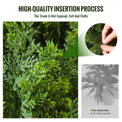 VEVOR Set van 2 kunstceder vormsnoei kunstplanten PE Cipres 152,4 cm