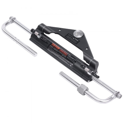 VEVOR hydraulische buitenboordstuurset 150 pk hydraulisch stuursysteem voor scheepsboten met stuurpomp, tweewegslotcilinder en 7 m hydraulische stuurslang voor boten met één station, één motor