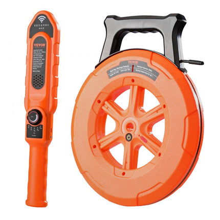 VEVOR pijpverstoppingsdetector pijpverstoppingsdetector pijpreiniger ABS behuizing pijpinspectie-organizer 30m kabeldetectieafstand voor niet-metalen pijpen 0-40cm metalen pijpen 0-15cm