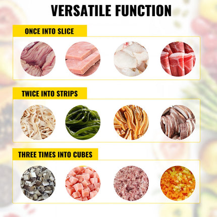 VEVOR Snijmachine Vlees Commerciële Vleessnijder 850 W Commerciële Vleessnijmachine 360x220x460 mm Roestvrijstalen Elektrische Vleessnijder