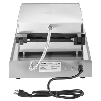 VEVOR Elektrische Donut Maker, 2KW Commerciële Non-stick Donut Machine, 9 Gaten, Dubbelzijdige Verwarming Wafelmachine voor 9 Donuts, 50-300°C, voor Restaurants en Thuisgebruik