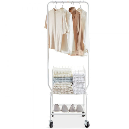 VEVOR waswagen commerciële wassorteerder, 52 kg belastbare wasverzamelaar waswagen met houder, wasscheider oprolbaar, mobiel wassorteersysteem wascontainer waskast