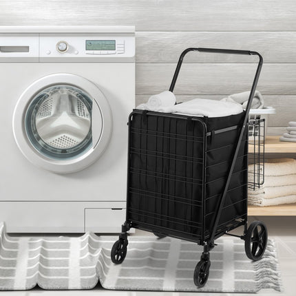 VEVOR Shopping Trolley Shopping Trolley Opvouwbaar 150,5 kg Belaadbare Shopping Trolley Hand Trolley Multifunctionele 600D Oxford Fabric Shopping Trolley Opvouwbaar voor Wasserij, Kruidenier, Camping Gereedschap etc.