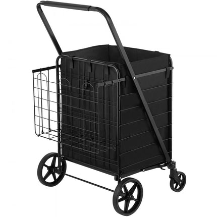 VEVOR Shopping Trolley Shopping Trolley Opvouwbaar 150,5 kg Belaadbare Shopping Trolley Hand Trolley Multifunctionele 600D Oxford Fabric Shopping Trolley Opvouwbaar voor Wasserij, Kruidenier, Camping Gereedschap etc.