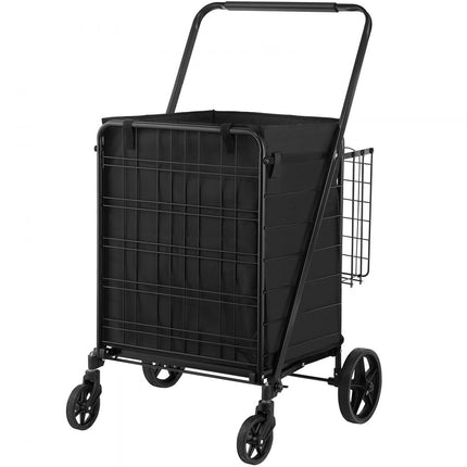 VEVOR Shopping Trolley Shopping Trolley Opvouwbaar 150,5 kg Belaadbare Shopping Trolley Hand Trolley Multifunctionele 600D Oxford Fabric Shopping Trolley Opvouwbaar voor Wasserij, Kruidenier, Camping Gereedschap etc.
