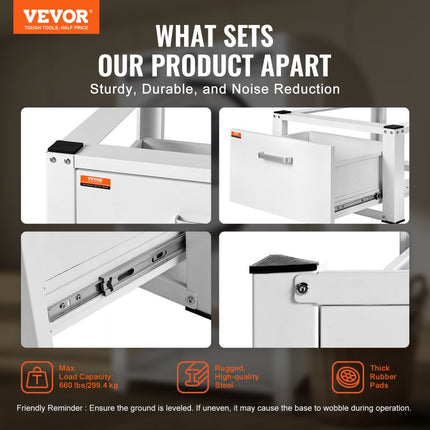 VEVOR Droogrek 28" x 25" x 14" Wasmachine Droger Stand Platform Universele pasvorm 500lb Capaciteit Heavy Duty Wasmachinebasis