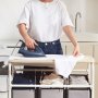 VEVOR waswagen commerciële wassorteerder, 23 kg belastbare wasverzamelaar waswagen met strijkplank, wasscheider oprolbaar, mobiel wassorteersysteem wascontainer waskast
