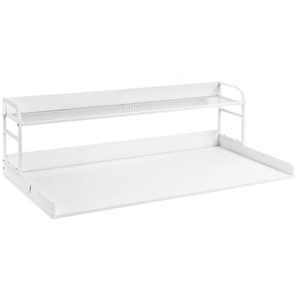 VEVOR was-droogcombinatie werkblad met 2 etages wasmachine wit