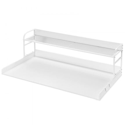 VEVOR was-droogcombinatie werkblad met 2 etages wasmachine wit