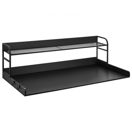 VEVOR Was-droogcombinatie Werkblad met 2 lagen Wasmachine Zwart