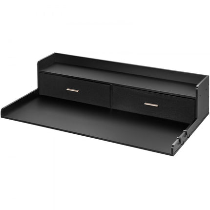 VEVOR was-droogcombinatie werkblad met 2 lades plank zwart 1370x700x305mm