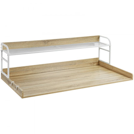 VEVOR was-droogcombinatie aanrecht met 2 lagen wasmachine eiken kleur