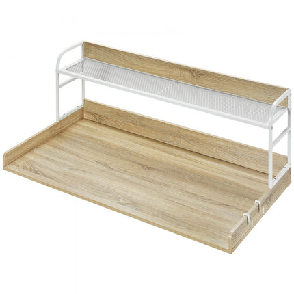 VEVOR was-droogcombinatie aanrecht met 2 lagen wasmachine eiken kleur