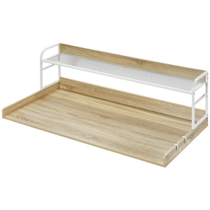 VEVOR was-droogcombinatie aanrecht met 2 lagen wasmachine eiken kleur