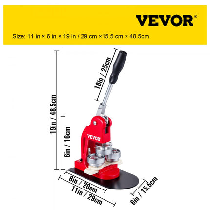 VEVOR Knopenmachine button machine button press 44 mm Ansteckbuttonmaschine 1000 stuks buttons