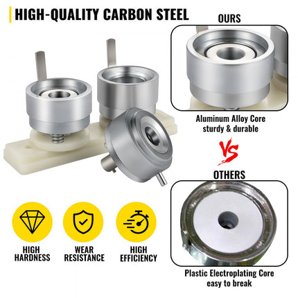 VEVOR Knopenmachine Badge Ponsen Sterven 32 mm Aluminium Diy Badge Schimmel Abs Kunststof Schuifrail Button Maken Machine Accessoires