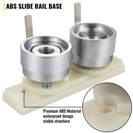 VEVOR Knopenmachine Badge Ponsen Sterven 32 mm Aluminium Diy Badge Schimmel Abs Kunststof Schuifrail Button Maken Machine Accessoires