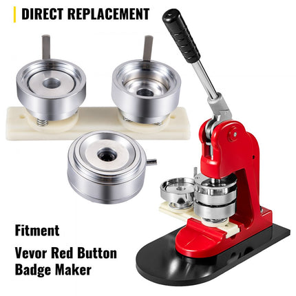 VEVOR Knopenmachine Button Machine Badge Ponsen Sterven 44 mm Aluminium Diy Ronde Knop Mal Abs Kunststof Schuifrail Aluminiumlegering Kern Button