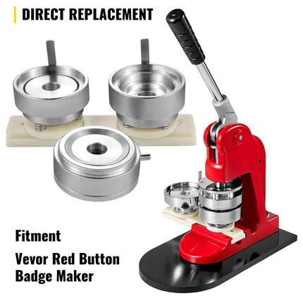 VEVOR Knopenmachine Button Machine Badge Ponsen Sterven 50 mm Aluminium Diy Sterven Badge Button Ronde Schimmel Abs Kunststof Schuifrail Hard