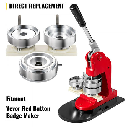VEVOR Knopenmachine Button Machine Handleiding Ronde Badge Knop Maker 58mm Badge Snijmachine Matrijzenmateriaal Koolstofstaal Desktop Handmatige