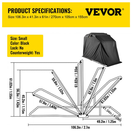 Motorhoes Motor Grote regen/waterdichte opbergtent voor fietsen