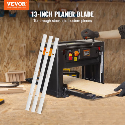 VEVOR vervangend schaafmes HSS schaafmachine 33,1 x 1,65 x 0,2 cm stroken schaafmes geschikt voor ca. 32 & 33 cm schaafdikte schaafmachine schaafmes 40° hellingshoek voor het schaven van hout, bamboe, voering nylon etc.