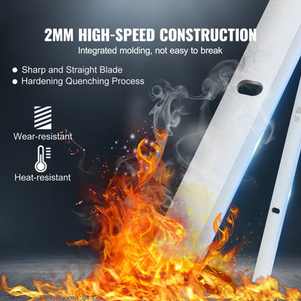 VEVOR vervangend schaafmes HSS schaafmachine 33,1 x 1,65 x 0,2 cm stroken schaafmes geschikt voor ca. 32 & 33 cm schaafdikte schaafmachine schaafmes 40° hellingshoek voor het schaven van hout, bamboe, voering nylon etc.