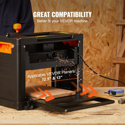 VEVOR vervangend schaafmes HSS schaafmachine 33,1 x 1,65 x 0,2 cm stroken schaafmes geschikt voor ca. 32 & 33 cm schaafdikte schaafmachine schaafmes 40° hellingshoek voor het schaven van hout, bamboe, voering nylon etc.