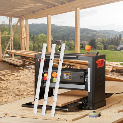 VEVOR vervangend schaafmes HSS schaafmachine 33,1 x 1,65 x 0,2 cm stroken schaafmes geschikt voor ca. 32 & 33 cm schaafdikte schaafmachine schaafmes 40° hellingshoek voor het schaven van hout, bamboe, voering nylon etc.