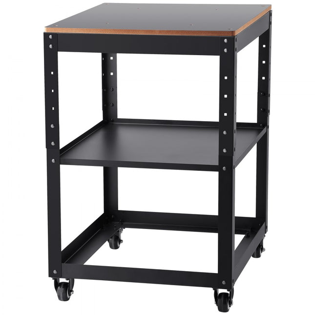 VEVOR machinestandaard vandiktebank 70,3 × 60,3 × 90 cm basisframe dikteschaafmachine staal & MDF max. draagvermogen 45 kg machinetafel in hoogte verstelbaar compatibel met de meeste schaafmachines zagen