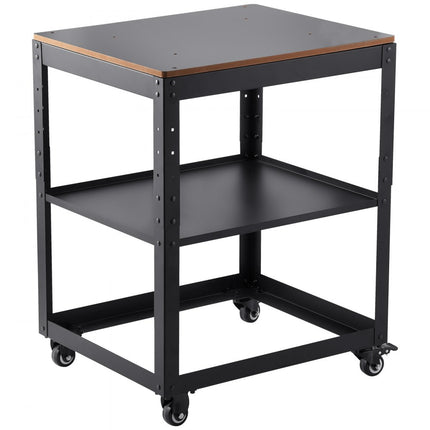 VEVOR machinestandaard vandiktebank 70,3 × 60,3 × 90 cm basisframe dikteschaafmachine staal & MDF max. draagvermogen 45 kg machinetafel in hoogte verstelbaar compatibel met de meeste schaafmachines zagen