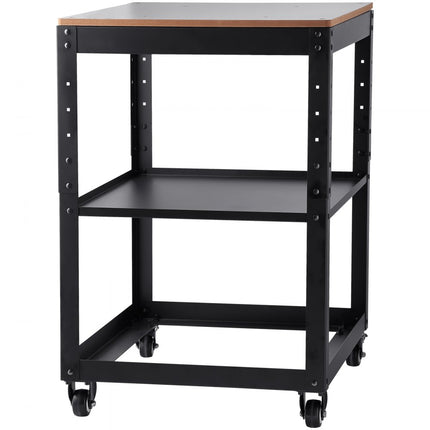 VEVOR machinestandaard vandiktebank 70,3 × 60,3 × 90 cm basisframe dikteschaafmachine staal & MDF max. draagvermogen 45 kg machinetafel in hoogte verstelbaar compatibel met de meeste schaafmachines zagen