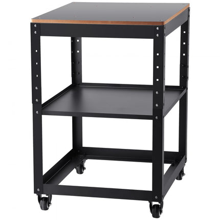 VEVOR machinestandaard vandiktebank 70,3 × 60,3 × 90 cm basisframe dikteschaafmachine staal & MDF max. draagvermogen 45 kg machinetafel in hoogte verstelbaar compatibel met de meeste schaafmachines zagen