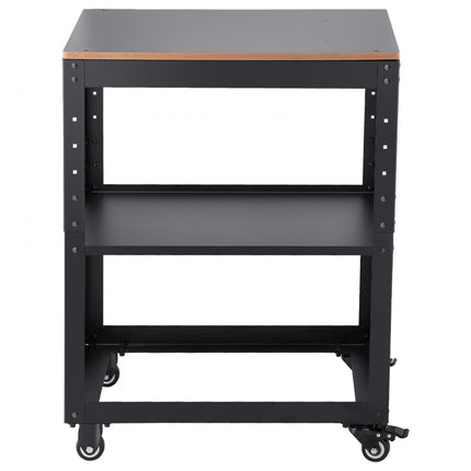 VEVOR machinestandaard vandiktebank 70,3 × 60,3 × 90 cm basisframe dikteschaafmachine staal & MDF max. draagvermogen 45 kg machinetafel in hoogte verstelbaar compatibel met de meeste schaafmachines zagen