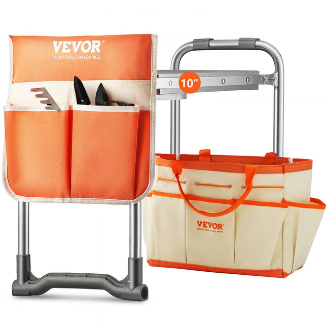 VEVOR tuinkniebank kniebank met zacht kniekussen voor tuinieren - tuinkniebank opvouwbare tuinkruk tot 150 kg met gereedschapstassen, tuinstoel om te knielen en zitten 550 x 300 x 445 mm