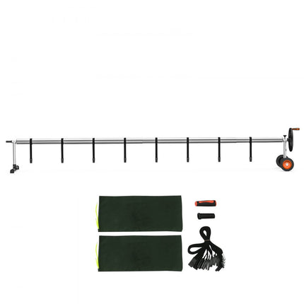 VEVOR zwembadfoliehaspel aluminiumlegering zwembadhaspel 4605x575x620mm zwembadafdekking 5 secties oprolbaar zeildoek 40kg gewichtscapaciteit dekzeilhaspel oprolsysteem zonnezeil