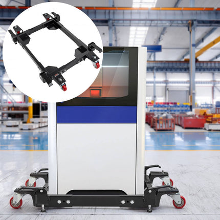 VEVOR-basis 680,3 kg voetstuk Q235 koolstofstaal Verstelbare wasmachinebasis met wielen Verstelbare maat 527 x 603 mm tot 711 x 850 mm Ideaal voor wasmachines Koelkasten Computerservers