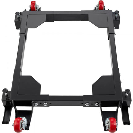 VEVOR-basis 680,3 kg voetstuk Q235 koolstofstaal Verstelbare wasmachinebasis met wielen Verstelbare maat 527 x 603 mm tot 711 x 850 mm Ideaal voor wasmachines Koelkasten Computerservers