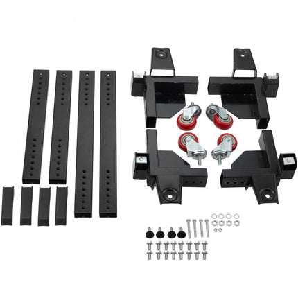 VEVOR-basis 680,3 kg voetstuk Q235 koolstofstaal Verstelbare wasmachinebasis met wielen Verstelbare maat 527 x 603 mm tot 711 x 850 mm Ideaal voor wasmachines Koelkasten Computerservers