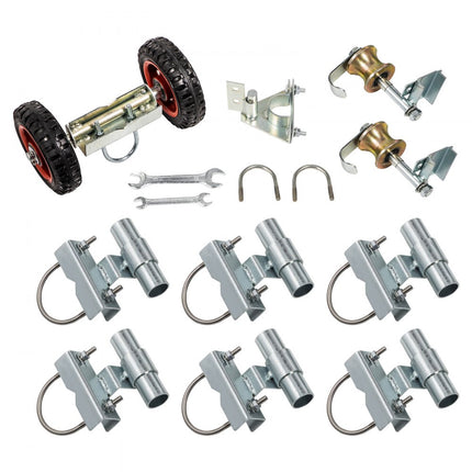 VEVOR Schuifdeur Systeem Schuifdeurbeslagset 18 x 31,5 x 30 cm 14kg Staal Rolhek