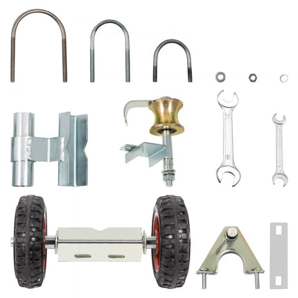 VEVOR Schuifdeur Systeem Schuifdeurbeslagset 18 x 31,5 x 30 cm 14kg Staal Rolhek