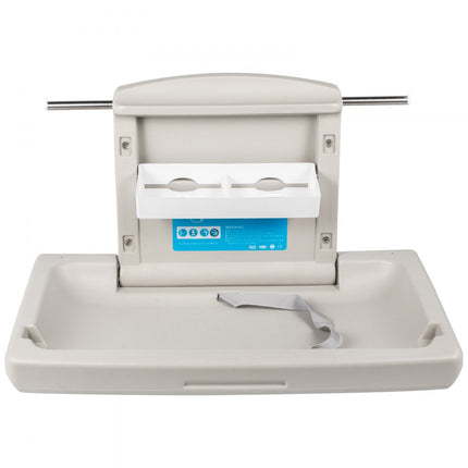 VEVOR Babyverschoontafel Luiercommode Muur Gemonteerde Commercieel HDPE Grijs