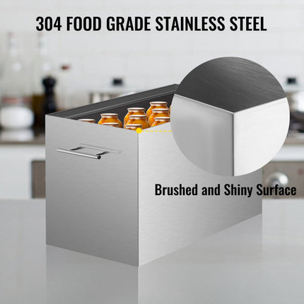 VEVOR waterbadkan, 15L kookplaat, kokend waterkan met 2 inmaakrekken, voedselveilige 304 roestvrijstalen voorraadpot, geborstelde platte bodemblik