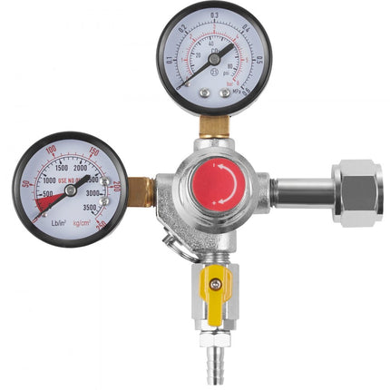 VEVOR CO2-regelaar Manometer Terugslagklep Tapbier Homebrew CGA320-regelaar