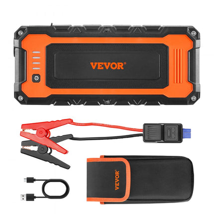 VEVOR Auto Jump Starter 3000A 59,2 Wh Lithium Booster Jumper Box Powerbank