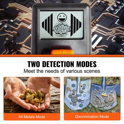 VEVOR Metaaldetector Kit voor Kinderen Multifunctionele Professionele Metaaldetector met 2 Modi Waterdichte 6" Diepere Spoel met Schop en Draagtas