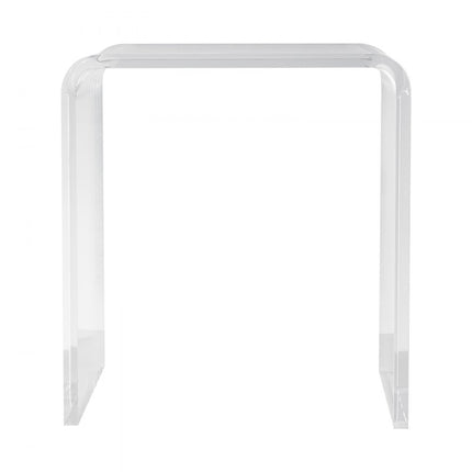 VEVOR acryl bijzettafel 415 x 305 x 460 mm, U-vormige acryl tafel bijzettafel, transparante salontafel voor drankjes, eten, snacks, gebruikt in woonkamer, slaapkamer, studeerkamer, enz.