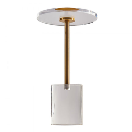 VEVOR Bijzettafel van helder acryl, bijzettafel van acryl met massieve basis, φ302 x 20 mm rond tafelblad, 543 mm hoog, voor koffie, drankjes, eten, snacks, geschikt voor woonkamer, eetkamer