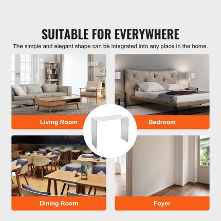 VEVOR U-vormige bijzettafel 964 x 381 x 740 mm, U-vormige acryltafel bijzettafel, transparante salontafel voor drankjes, eten, snacks, gebruikt in woonkamer, slaapkamer, studeerkamer, etc.