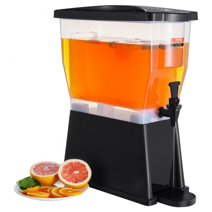 VEVOR Drankdispenser, 11L Waterdispenser Drankdispenser voor feesten, Kunststof sapdispenser met staand kraandeksel, Ijsthee Limonadesap Waterdispenser, voor restaurants, hotels, feesten, enz.